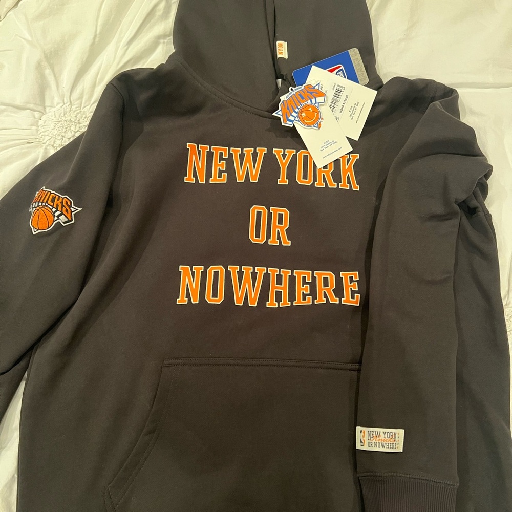New York or Nowhere Men's Hoodie - Black with Orange Accents